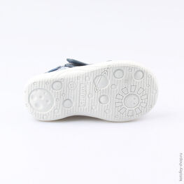 221045-11 Текстильные сандалии для девочки светло-синий фото №3