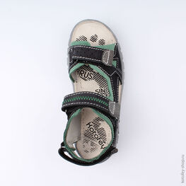 522029-25 Сандалии для мальчики чер-зел фото №4