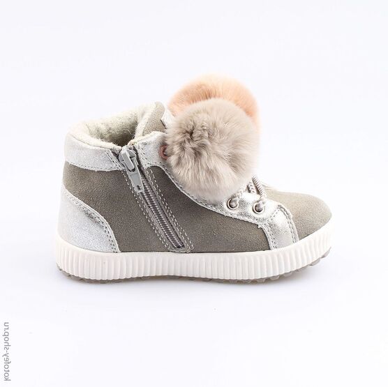354023-32 Ботинки для девочки серый фото №2
