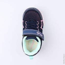 144059-72 Кроссовки для девочки син-роз фото №4