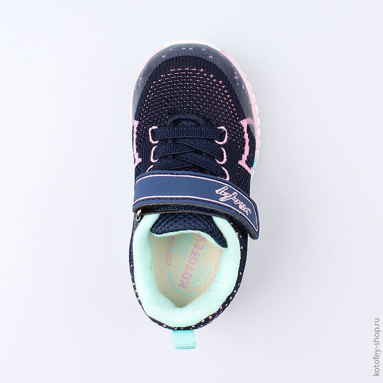 144059-72 Кроссовки для девочки син-роз фото №4