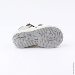 122110-21 Сандалии для мальчики сер-бел фото №3