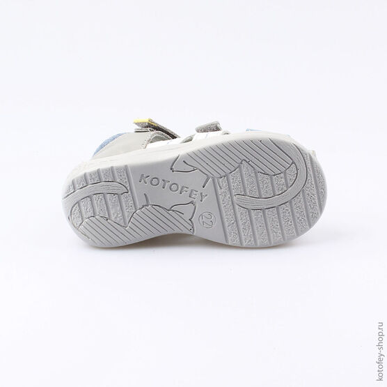 122110-21 Сандалии для мальчики сер-бел фото №3