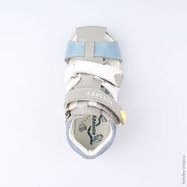 122110-21 Сандалии для мальчики сер-бел фото №4