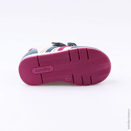 132121-24 Полуботинки для девочки срб-син фото №3