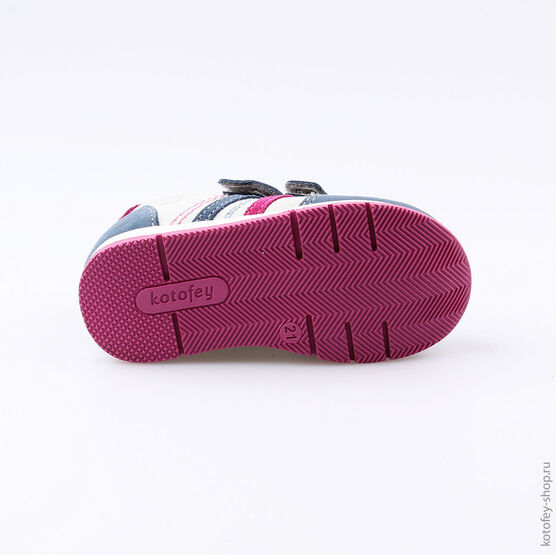 132121-24 Полуботинки для девочки срб-син фото №3