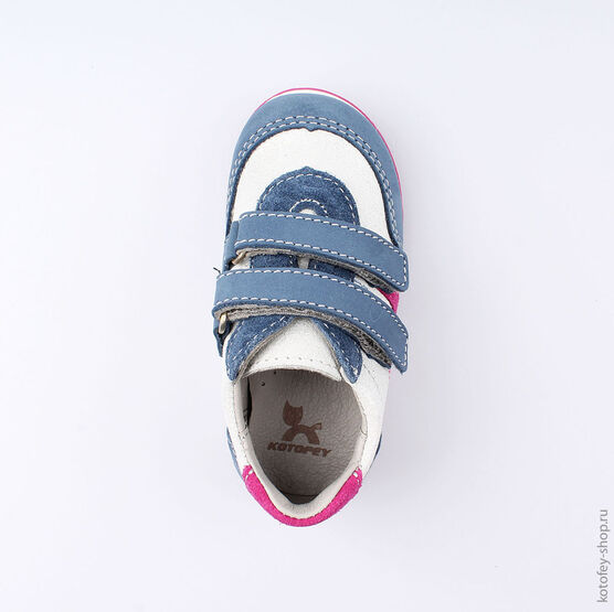 132121-24 Полуботинки для девочки срб-син фото №4