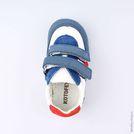 132121-21 Полуботинки для мальчики бел-син фото №4