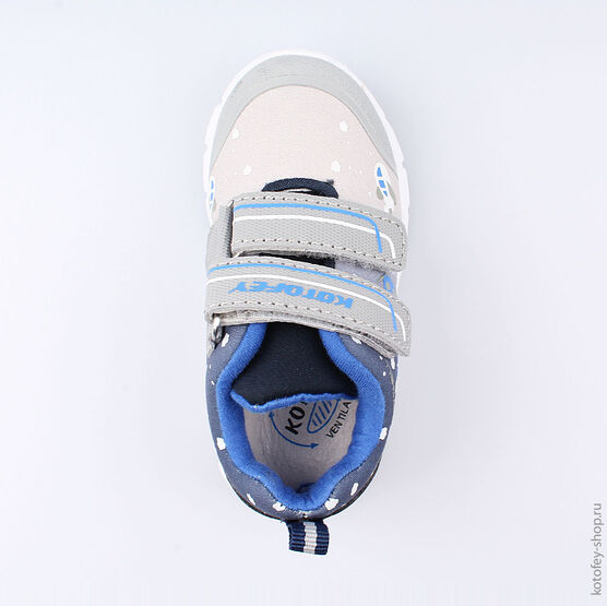 144082-71 Кроссовки для мальчики сер-син фото №4