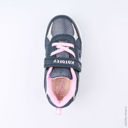 344170-73 Кроссовки с LED-подсветкой на подошве для девочки син-роз фото №4