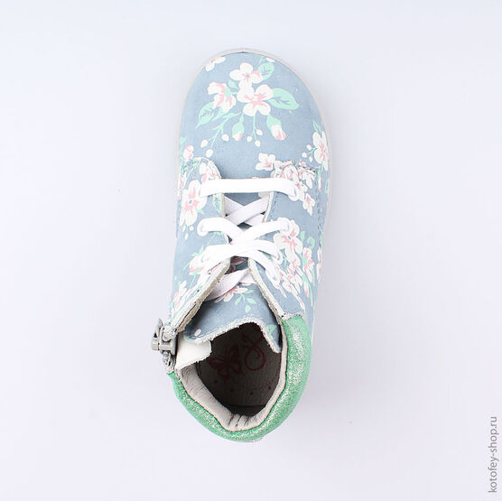 252126-21 Ботинки для девочки син-цве фото №4