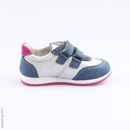 332096-24 Полуботинки для девочки срб-син фото №2