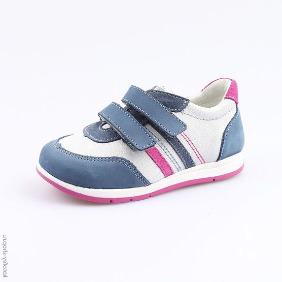 332096-24 Полуботинки для девочки срб-син