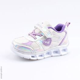 344170-71 Кроссовки с LED-подсветкой на подошве для девочки серебрист.