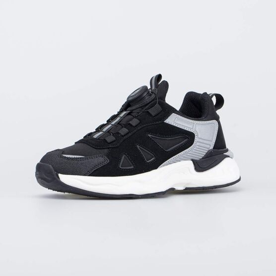 744256-71 Кроссовки с Softshell + система быстрой шнуровки для мальчики черный