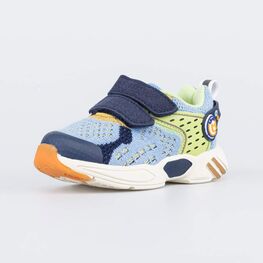 144215-11 Кроссовки из вязаного текстиля для мальчики син-гол