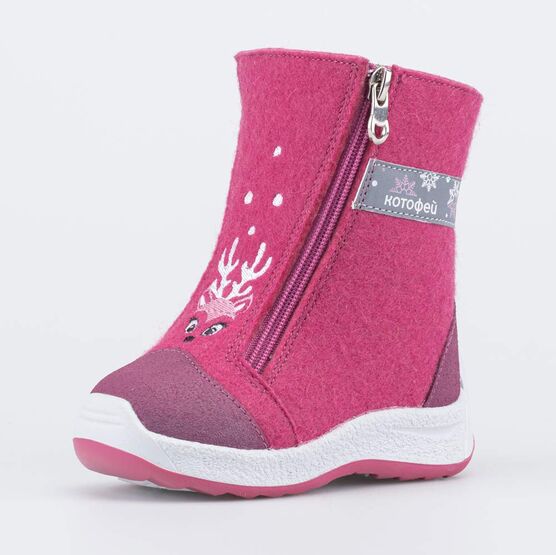 067017-42 Валенки для девочки Олененок фуксия для девочки розовый