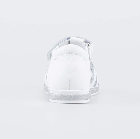 322194-22 Детские кожаные сандалии Бабочка для девочки белый фото №5