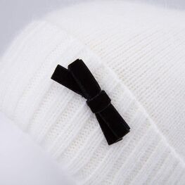 07811442-40 Зимняя шапка из ангоры с подкладкой из флиса для девочки светло-бежевый фото №4