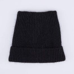 07811459-40 Зимняя шапка-кошка из ангоры с подкладкой Черный для девочки черный