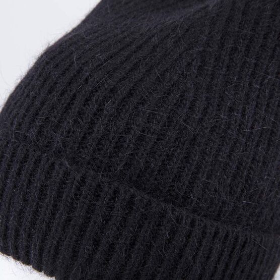 07811459-40 Зимняя шапка-кошка из ангоры с подкладкой Черный для девочки черный фото №4