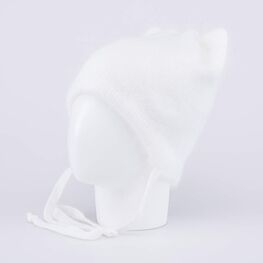 07811462-40 Шапка кошка на зиму для девочки для девочки светло-бежевый фото №2