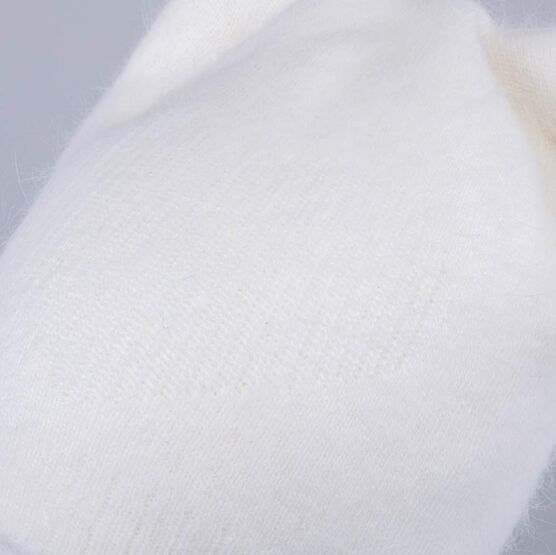 07811462-40 Шапка кошка на зиму для девочки для девочки светло-бежевый фото №4