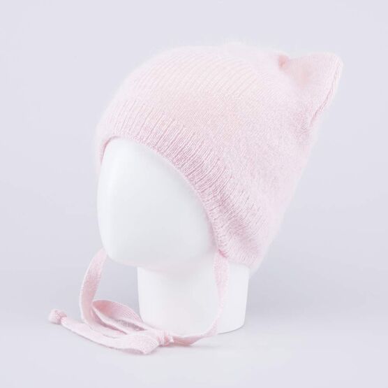 07811462-41 Шапка кошка на зиму для девочки для девочки розовый фото №2
