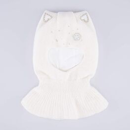 07811467-40 Зимняя шапка-шлем с ушками для девочки для девочки бежевый