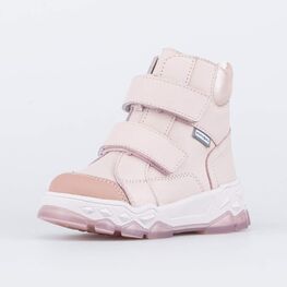 352374-43 Зимние ботинки на липучках для девочки для девочки розовый