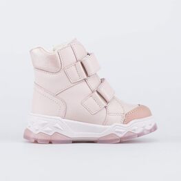 352374-43 Зимние ботинки на липучках для девочки для девочки розовый фото №2