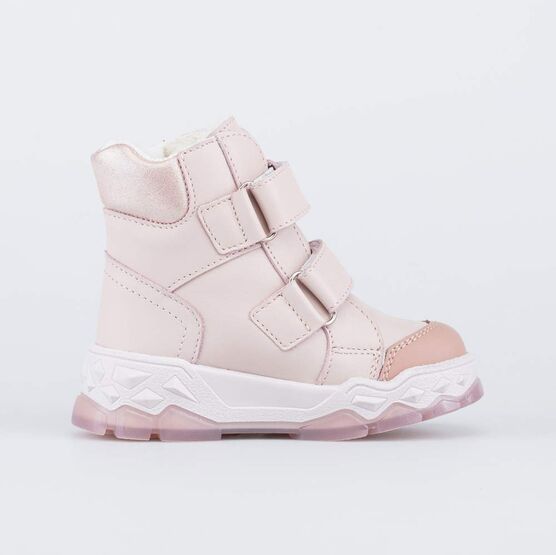 352374-43 Зимние ботинки на липучках для девочки для девочки розовый фото №2