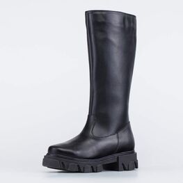 762132-51 Высокие зимние сапоги на меху для девочки черный