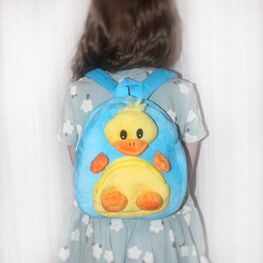 02003067-00 Плюшевый рюкзак Утенок для универсальные голубой фото №4