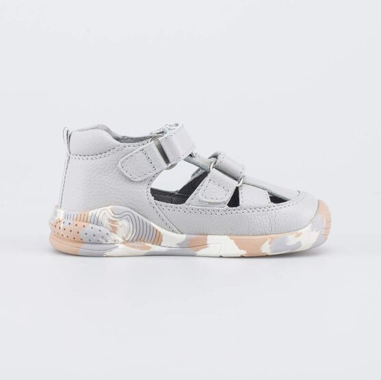 132179-21 Кожаные сандалии для мальчика для мальчики серый фото №2