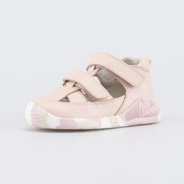 132179-22 Кожаные сандалии для девочки для девочки коралл