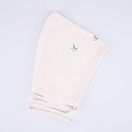 07811477-40 Шерстяная шапка-чепчик для девочки для девочки светло-розовый