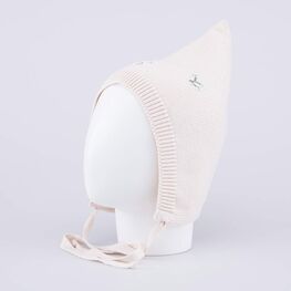 07811477-40 Шерстяная шапка-чепчик для девочки для девочки светло-розовый фото №2