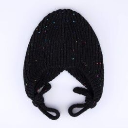 07811478-40 Шерстяная демисезонная шапка для девочки для девочки черный