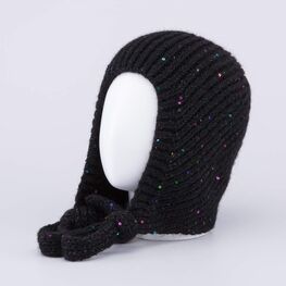 07811478-40 Шерстяная демисезонная шапка для девочки для девочки черный фото №2