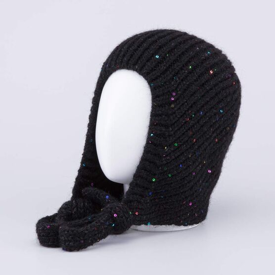 07811478-40 Шерстяная демисезонная шапка для девочки для девочки черный фото №2