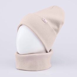 07811479-40 Демисезонный комплект шапка + снуд для девочки для девочки бежевый фото №2