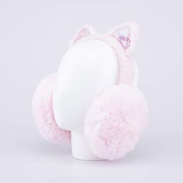 07818017-40 Меховые наушники с ушками розовый для девочки розовый фото №2