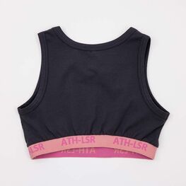 07854057-40 Хлопковый топ для девочки для девочки темно-серый фото №2