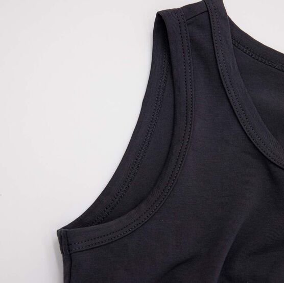 07854057-40 Хлопковый топ для девочки для девочки темно-серый фото №4