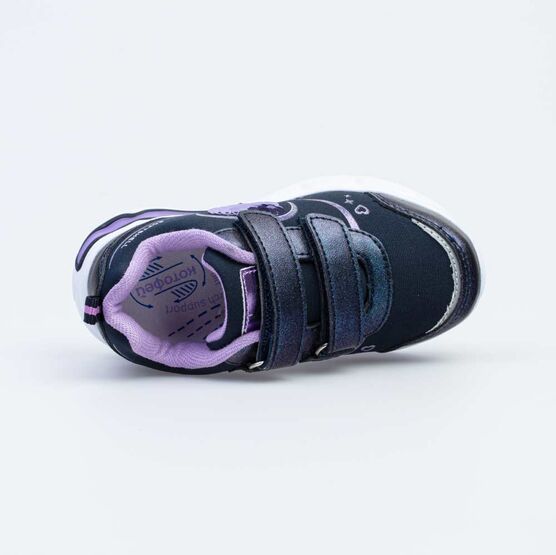 344315-71 Кроссовки с LED-подсветкой на подошве для девочки син-сир фото №4