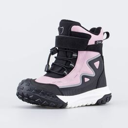454712-42 Зимние мембранные ботинки с LED и Softshell Суперзащита для девочки черный + розовый