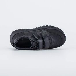 732388-21 Кожаные полуботинки на липучках для мальчики черный фото №4