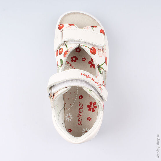 322089-21 Босоножки для девочки бел-цве фото №4
