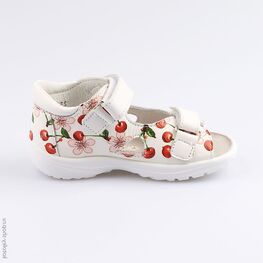 322089-21 Босоножки для девочки бел-цве фото №2